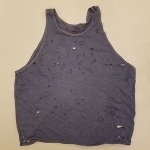 We The Free Tank Distressed Blue